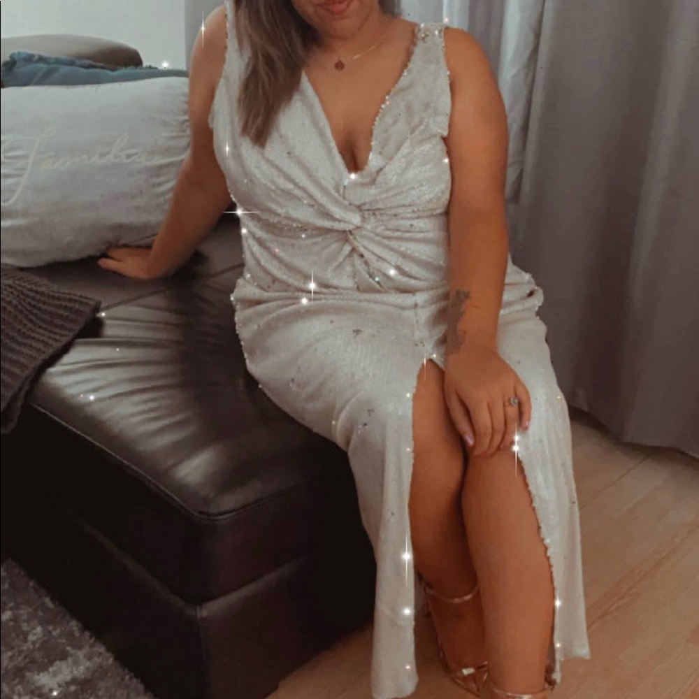 Size 16 ASOS sequin wrap dress, Gorgeous NWT!